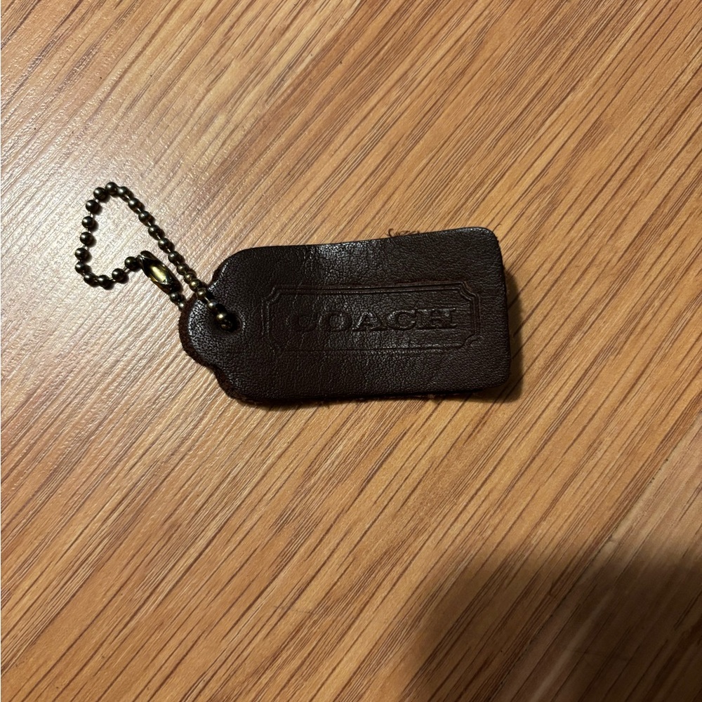 Vintage Coach Hangtag - dark brown